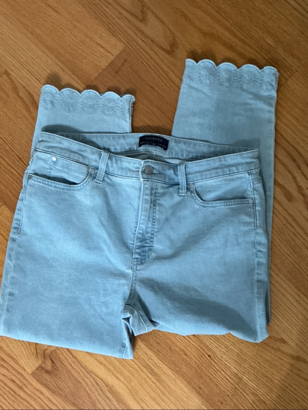 Talbots Simply Flattering Collection Scalloped Hem Jeans
